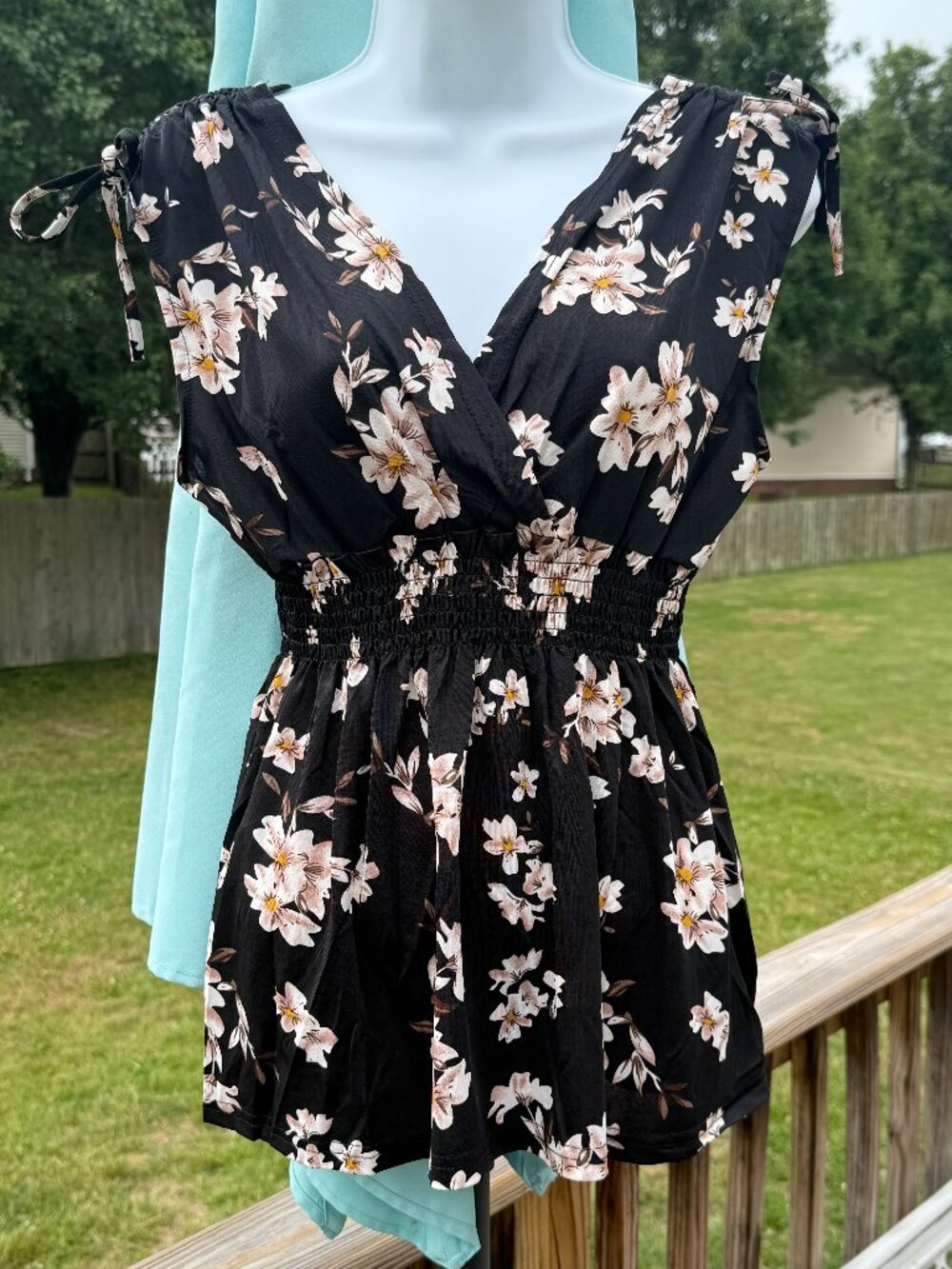 Anna Morgan Floral Babydoll Top NWT Cottagecore Coquette Boho Spring M 3598
